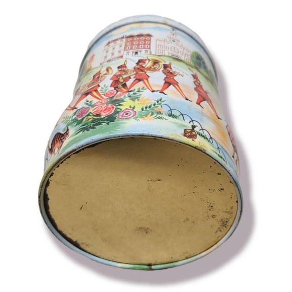 Storage Tin Gay Nineties Lidded Vintage Canister Organization Food Candy Storage - Picture 6 of 7
